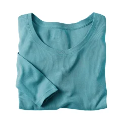 T-Shirt En Topje<Blancheporte Effen T-shirt met lange mouwen in biokatoen(**) celadon
