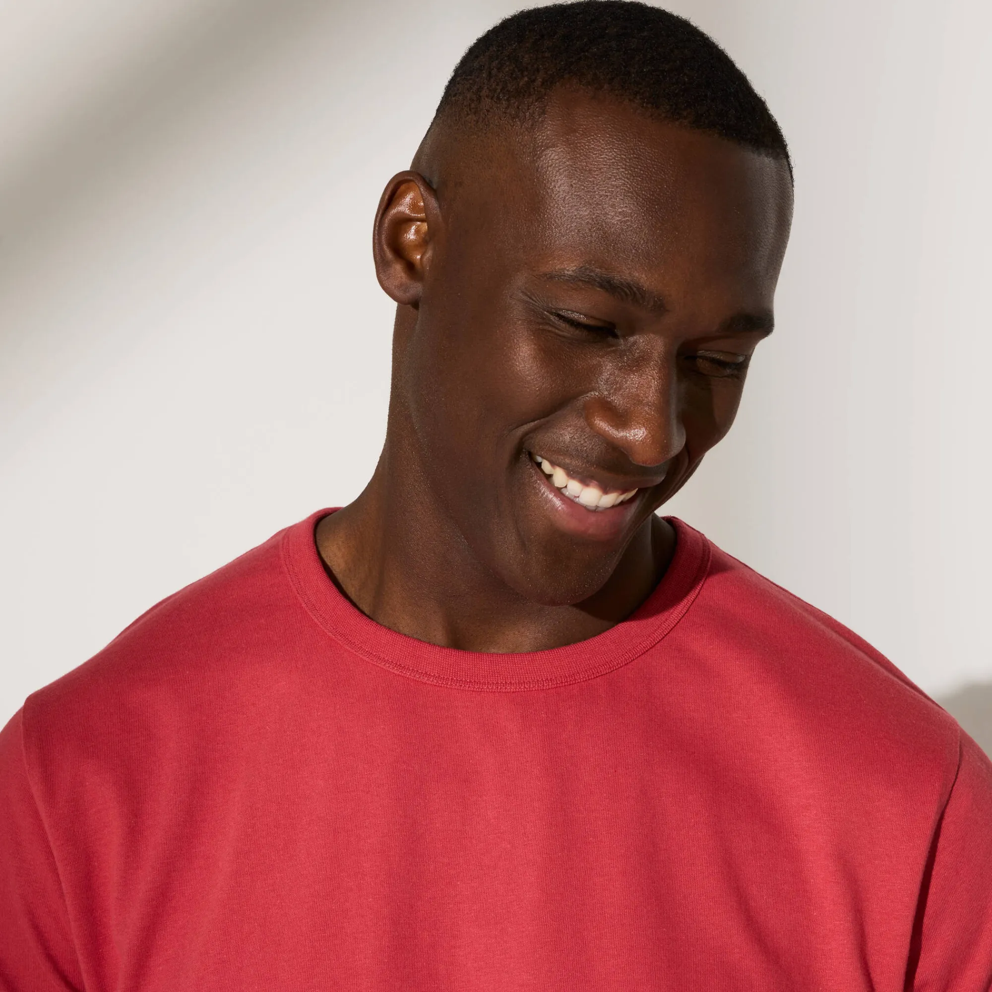 T-Shirt, Hemd En Polo<Blancheporte Effen T-shirt met ronde hals en korte mouwen - biologisch katoen grijzig koraal