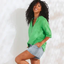 Bloes En Tuniek<Blancheporte Effen tuniek, katoengaas groen