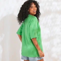 Bloes En Tuniek<Blancheporte Effen tuniek, katoengaas groen
