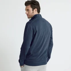 Sweater|Trui En Vest<Blancheporte Effen vest met opstaande kraag en rits marine