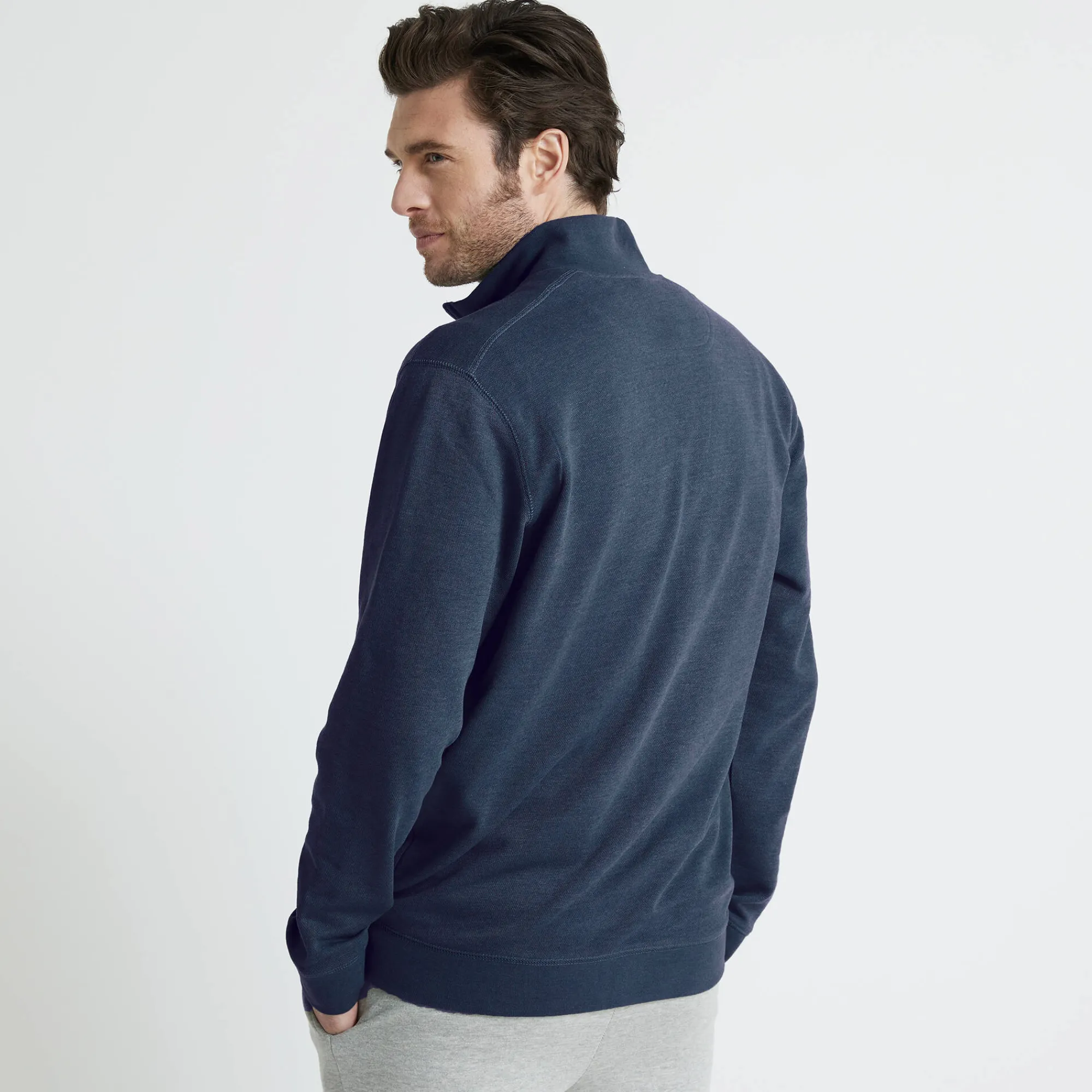 Sweater|Trui En Vest<Blancheporte Effen vest met opstaande kraag en rits marine