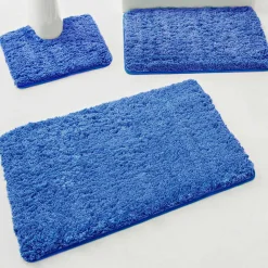 Badmatje<Blancheporte Effen, zacht badtapijtje in microvezel felblauw