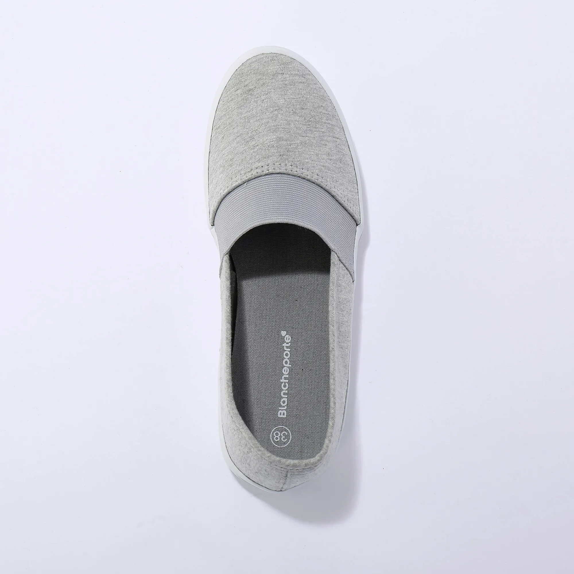 Ballerina's|Schoenen<Blancheporte Elastische ballerina's in textiel grijs