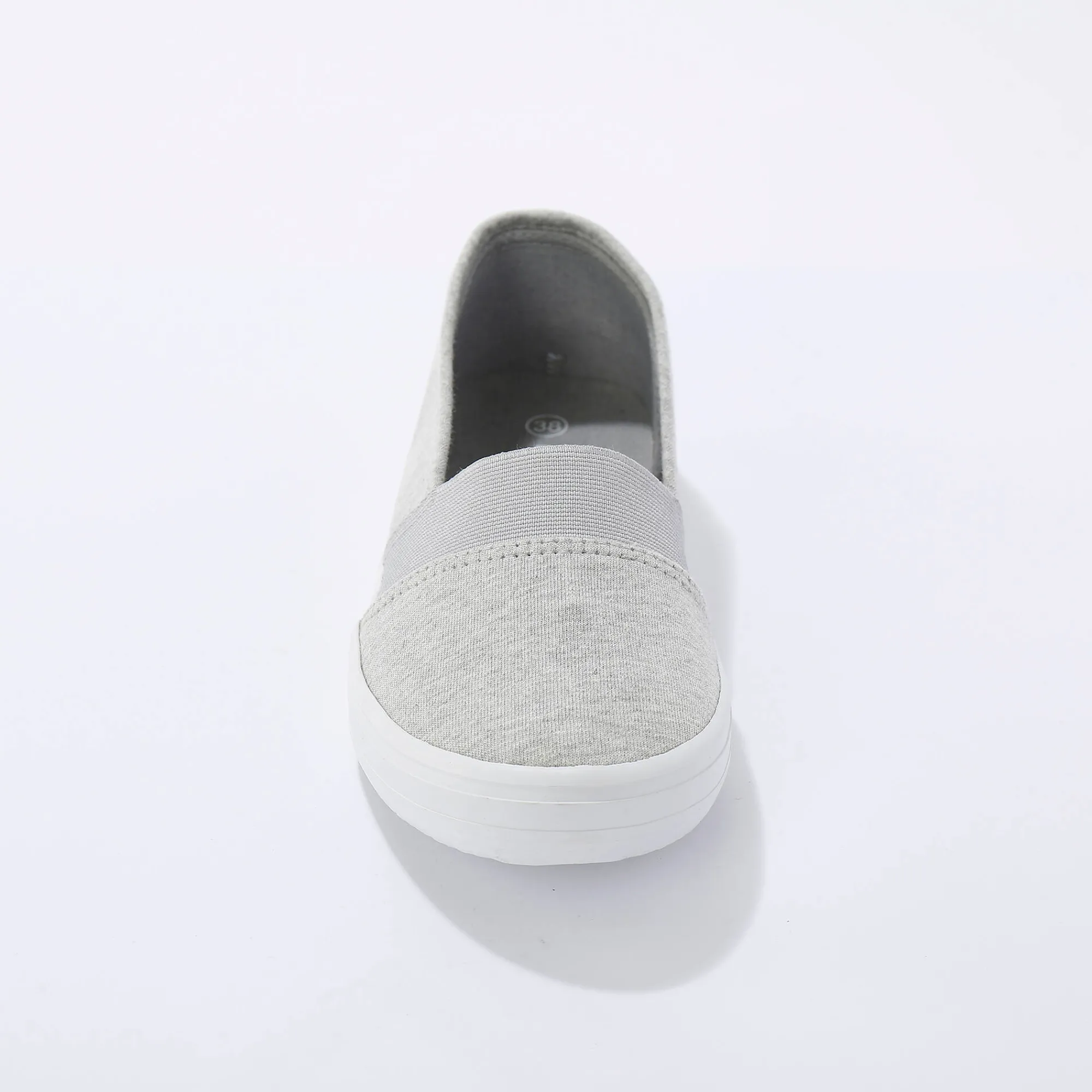 Ballerina's|Schoenen<Blancheporte Elastische ballerina's in textiel grijs