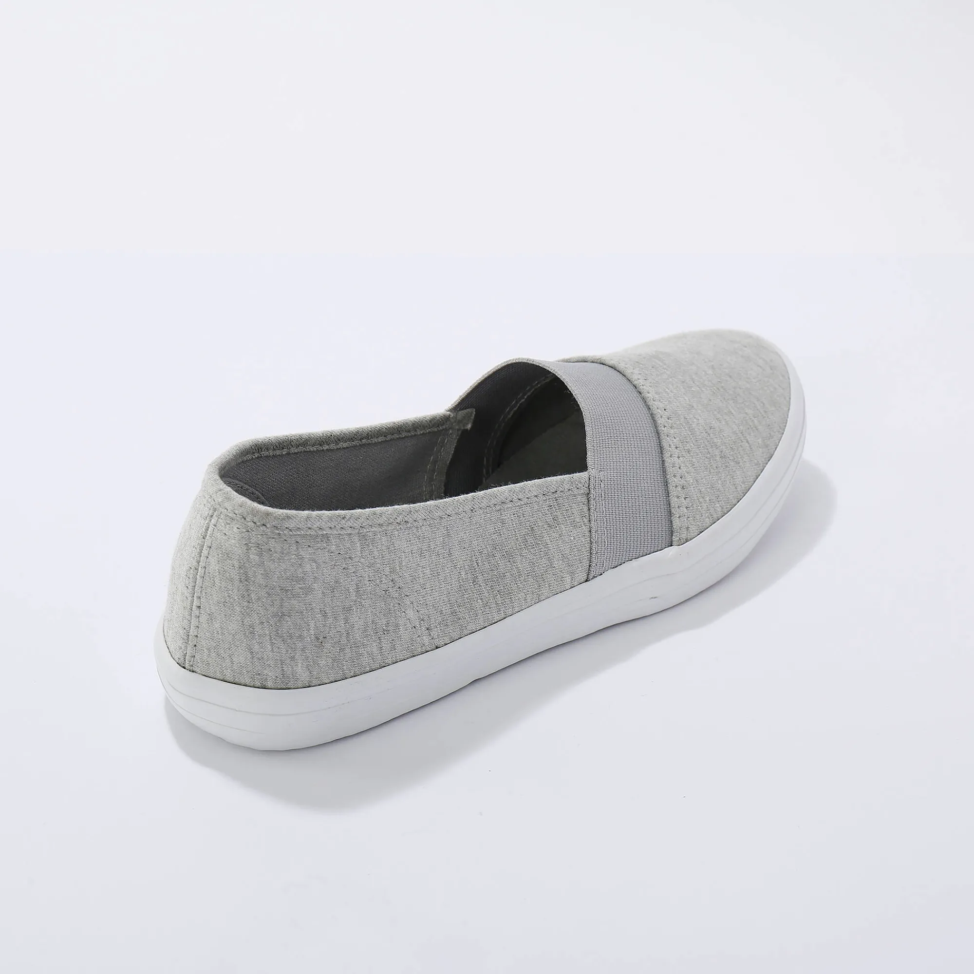 Ballerina's|Schoenen<Blancheporte Elastische ballerina's in textiel grijs