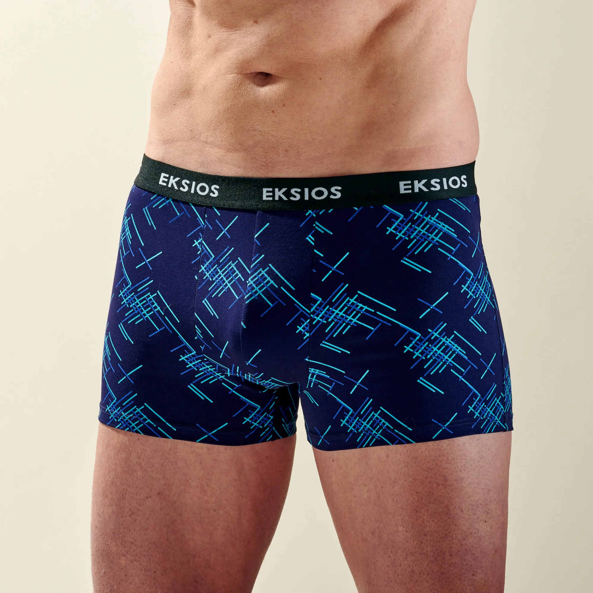 Ondergoed<Blancheporte Elastische fantasieshorty - set van 4 rood + blauw