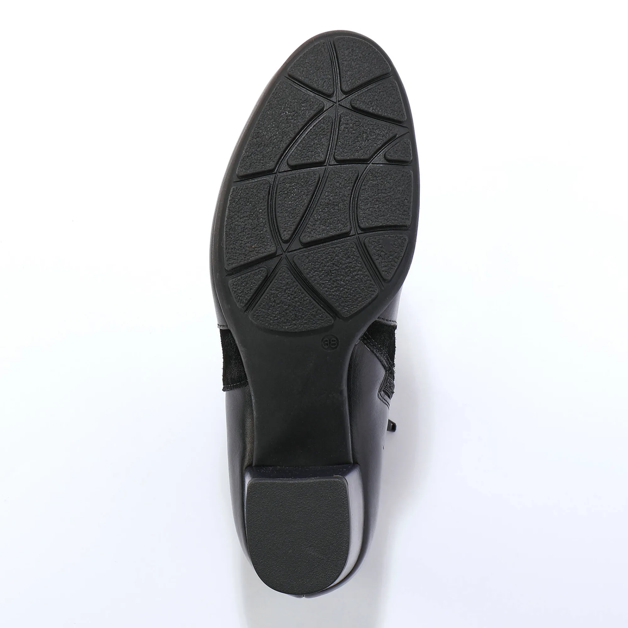 Feestelijke Schoenen|Bottines En Boots<Blancheporte Elastische, leren boots in 2 materialen, met gesp en hak zwart