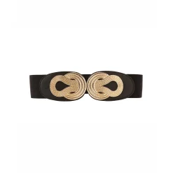 Sieraden En Feestaccessoires|Accessoires En Juwelen<Blancheporte Elastische riem met dubbele gesp zwart