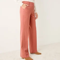 Broek<Blancheporte Elegante, rechte broek, effen paprika