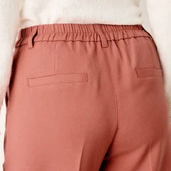 Broek<Blancheporte Elegante, rechte broek, effen paprika