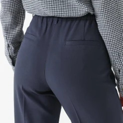 Broek<Blancheporte Elegante, rechte broek, effen marine