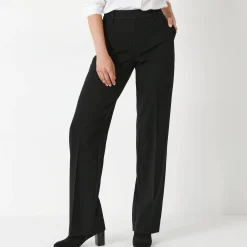 Broek<Blancheporte Elegante, rechte broek, effen zwart