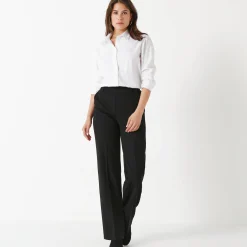 Broek<Blancheporte Elegante, rechte broek, effen zwart