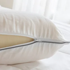 Hoofdkussen<Blancheporte Ergonomische hoofdkussen in microgeperforeerde latex, dubbel golvend ecru