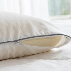 Hoofdkussen<Blancheporte Ergonomische hoofdkussen in microgeperforeerde latex, zeepmodel ecru
