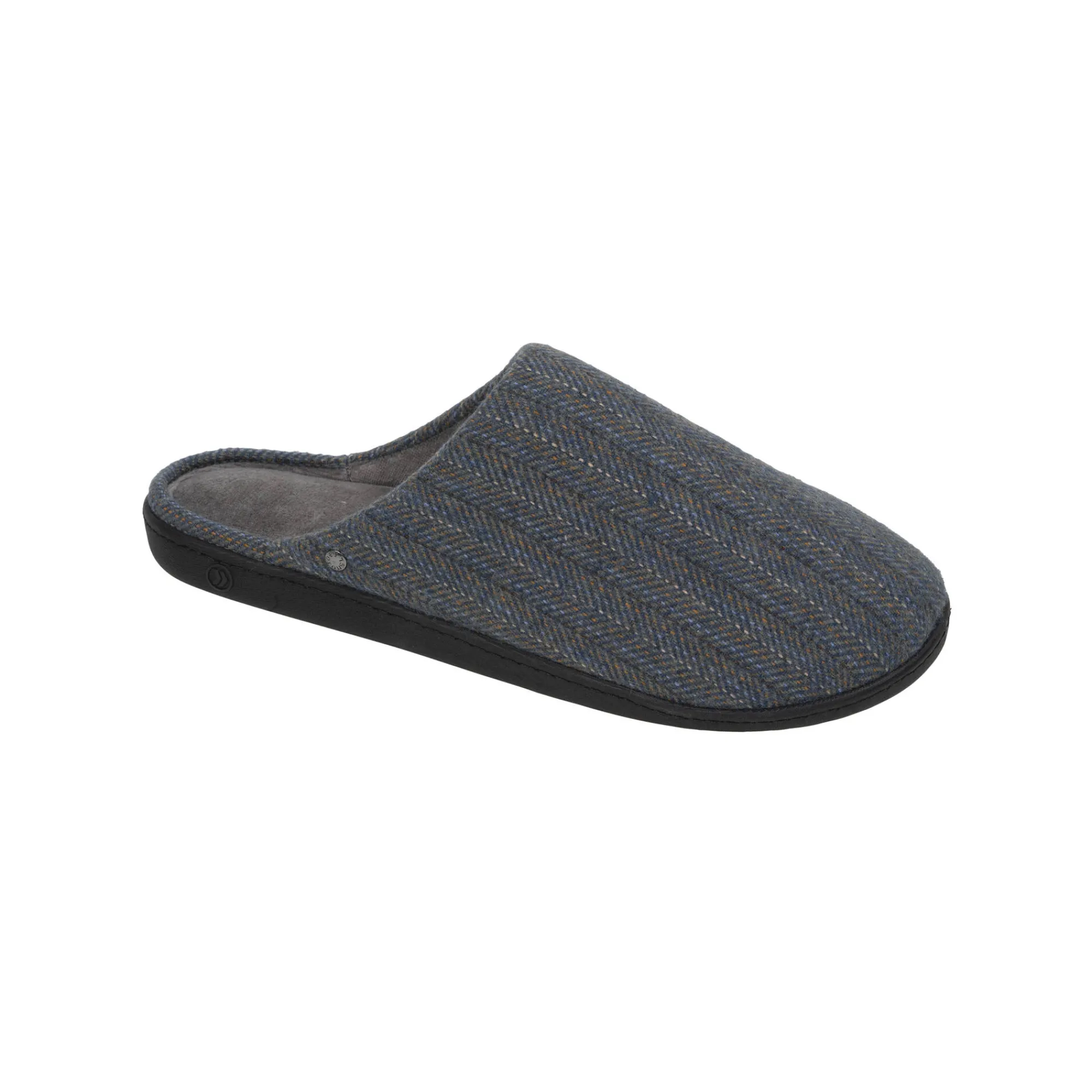Schoenen|Schoenen Heren<Isotoner Ergonomische muiltjes in velours blauw / grijs