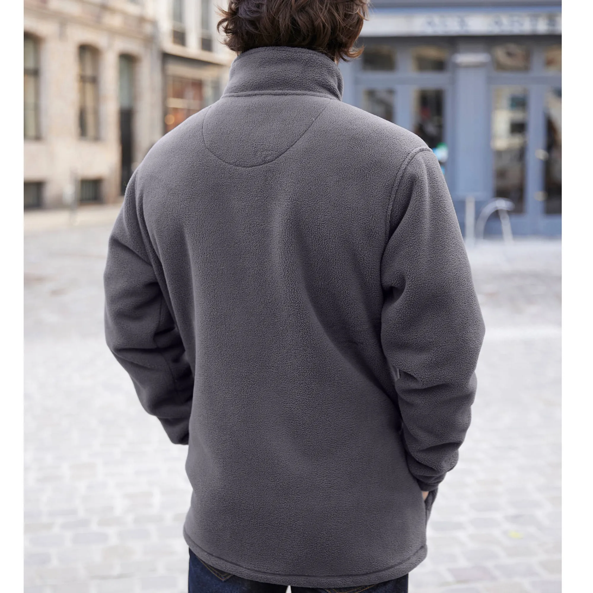 Sweater|Trui En Vest<Blancheporte Extrawarme blouson in fleece antraciet