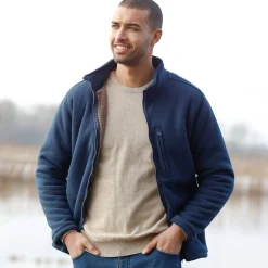 Sweater|Trui En Vest<Blancheporte Extrawarme blouson in fleece marine