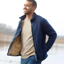 Sweater|Trui En Vest<Blancheporte Extrawarme blouson in fleece marine