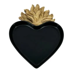 Feesttafel|Feestdecoratie<Blancheporte Ex-voto schaal, goudkleurig polyhars zwart