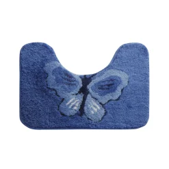 Badmatje<Blancheporte Fantasie badtapijtje met vlindermotief blauw / felblauw