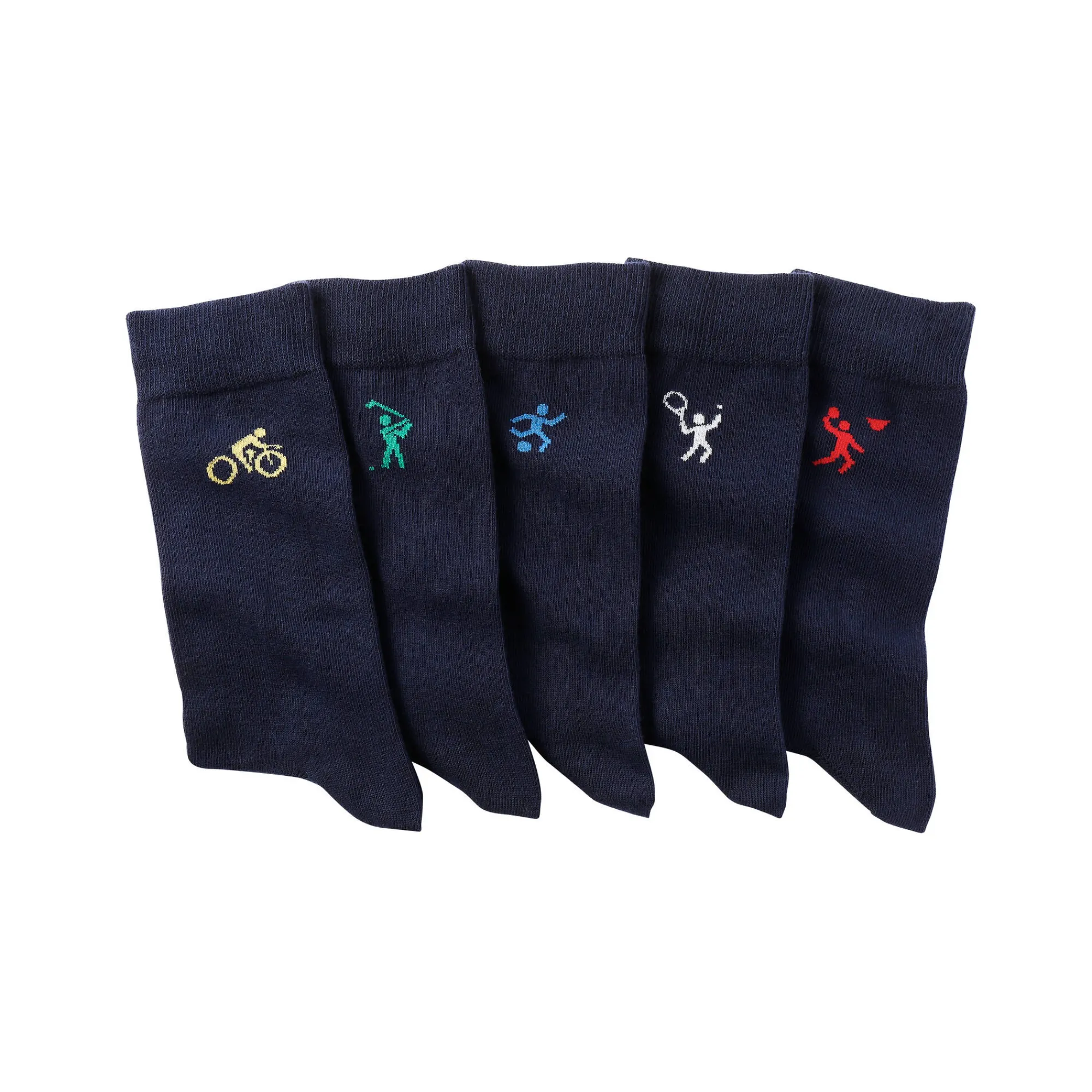 Ondergoed<Blancheporte Fantasie 'sport' sokken - set van 5 paar marine
