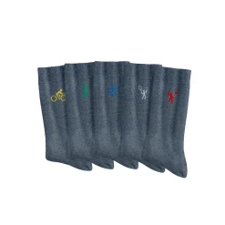 Ondergoed<Blancheporte Fantasie 'sport' sokken - set van 5 paar jeansblauw