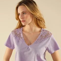 T-Shirt En Topje<Blancheporte Fantasie T-shirt met macramé parma