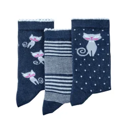 Panty’s, Kniekousen En Sokken<Blancheporte Fantasiesokken - set van 3 paar blauw