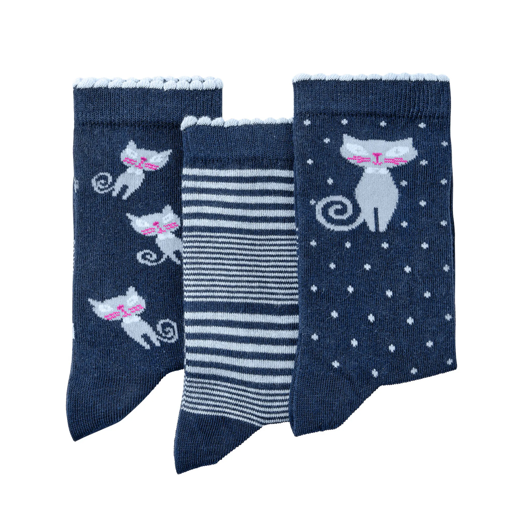 Panty’s, Kniekousen En Sokken<Blancheporte Fantasiesokken - set van 3 paar blauw