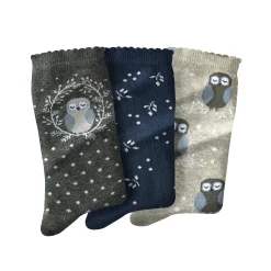 Panty’s, Kniekousen En Sokken<Blancheporte Fantasiesokken met "uil" motieven - set van 3 paar grijs / marine