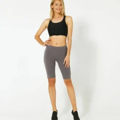 Legging|Broek<Blancheporte Fietsbroek in biokatoen antraciet