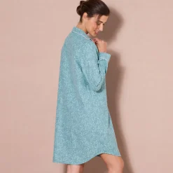 Nachthemd<Blancheporte Flanellen nachthemd in liketmodel met bloemenprint celadon