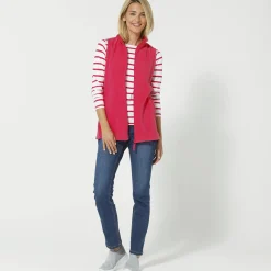 Trui En Vest<Blancheporte Fleece jasje met rits, zonder mouwen framboos