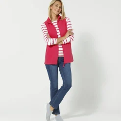 Trui En Vest<Blancheporte Fleece jasje met rits, zonder mouwen framboos