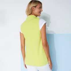 Trui En Vest<Blancheporte Fleece jasje met rits, zonder mouwen anijs