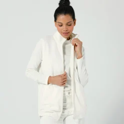 Trui En Vest<Blancheporte Fleece jasje met rits, zonder mouwen ecru