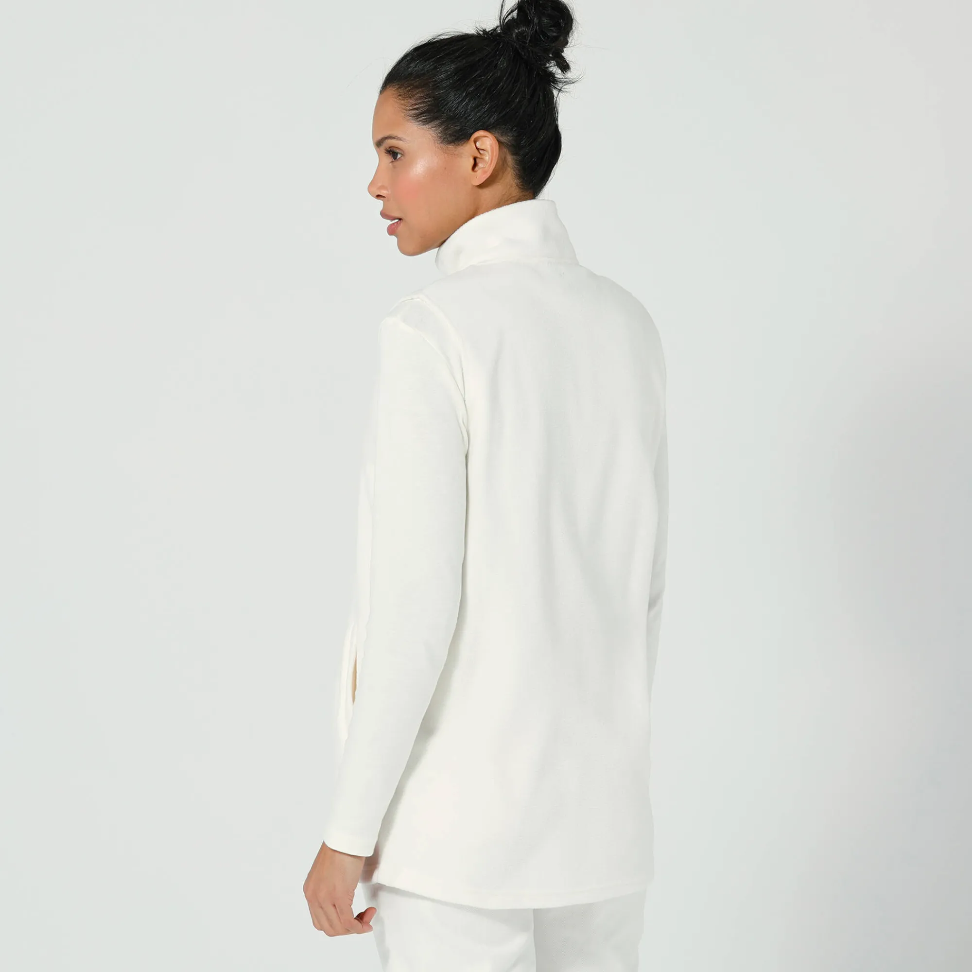 Trui En Vest<Blancheporte Fleece jasje met rits, zonder mouwen ecru
