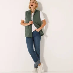 Trui En Vest<Blancheporte Fleece jasje met rits, zonder mouwen bronskleur