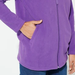 Trui En Vest<Blancheporte Fleecejasje met rits en lange mouwen iris