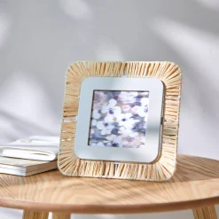 Decoratieartikel<Blancheporte Fotokader in raffia naturel