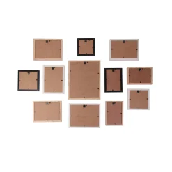 Decoratieartikel<Blancheporte Fotokaders - set van 12 zwart/naturel