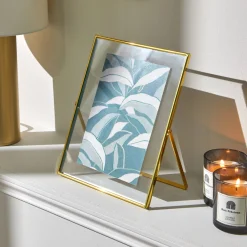 Feestdecoratie|Decoratieartikel<Blancheporte Fotolijst in doorzichtig glas goudkleurig