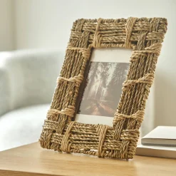 Decoratieartikel<Blancheporte Fotolijst met koord, 10x15 cm naturel