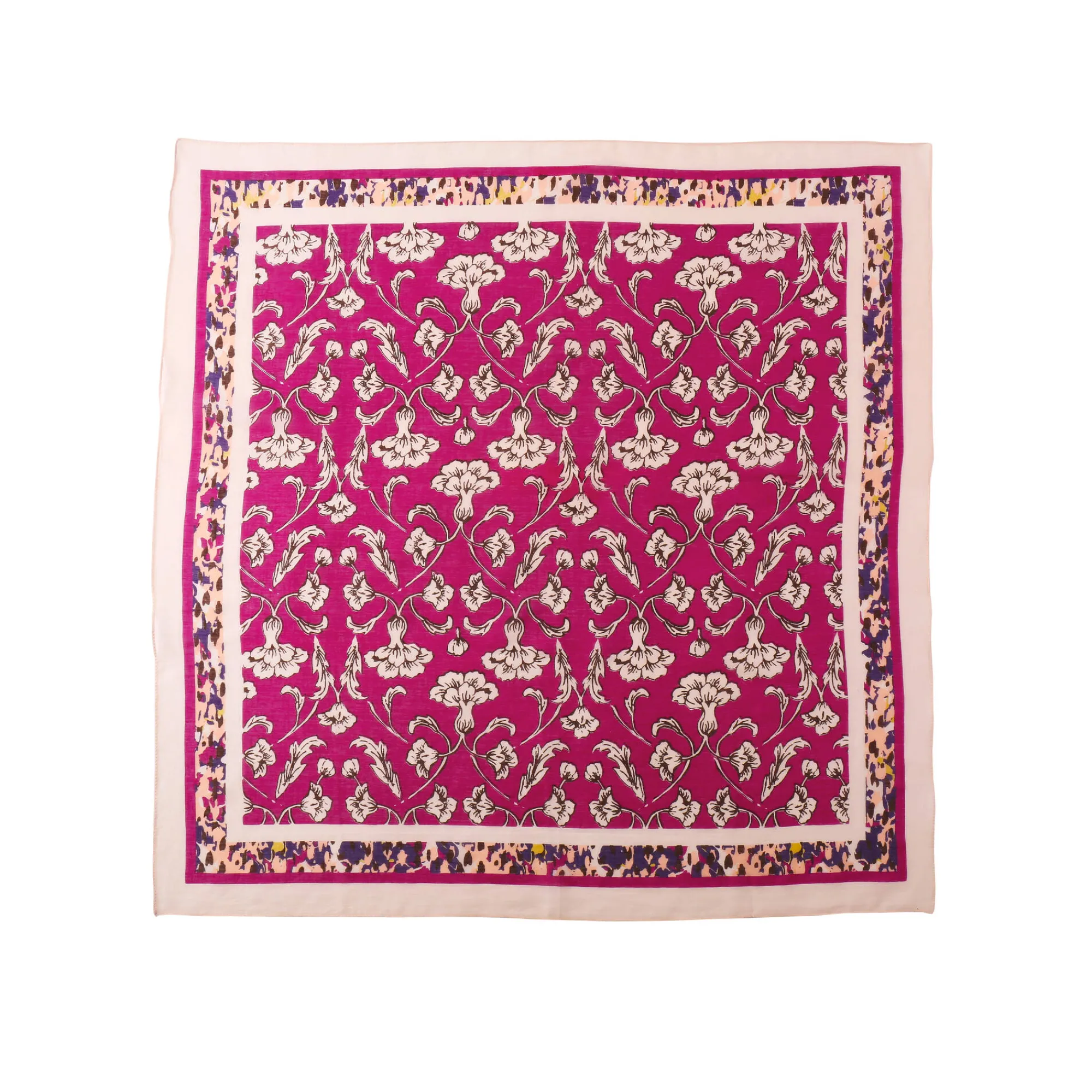 Accessoires En Juwelen<Blancheporte Foulard in katoen met Indische print pruim