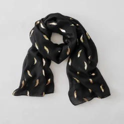 Sieraden En Feestaccessoires|Accessoires En Juwelen<Blancheporte Foulard met pluimmotief zwart