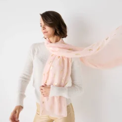 Sieraden En Feestaccessoires|Accessoires En Juwelen<Blancheporte Foulard met pluimmotief roze