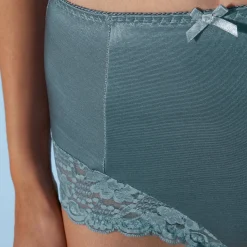 Slip En Shorty<Confidence Lingerie Gaineslip in glanstricot en kant Avila - set van 2 leiblauw + laguneblauw