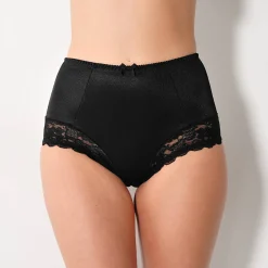 Slip En Shorty<Confidence Lingerie Gaineslip in glanstricot en kant Avila - set van 2 wit + zwart